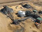 Wash plant and Product stockpiles