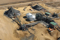 Wash plant and Product stockpiles